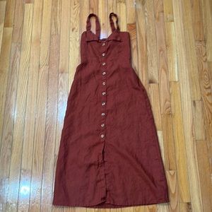 Linen A-Line Sleeveless Sundress